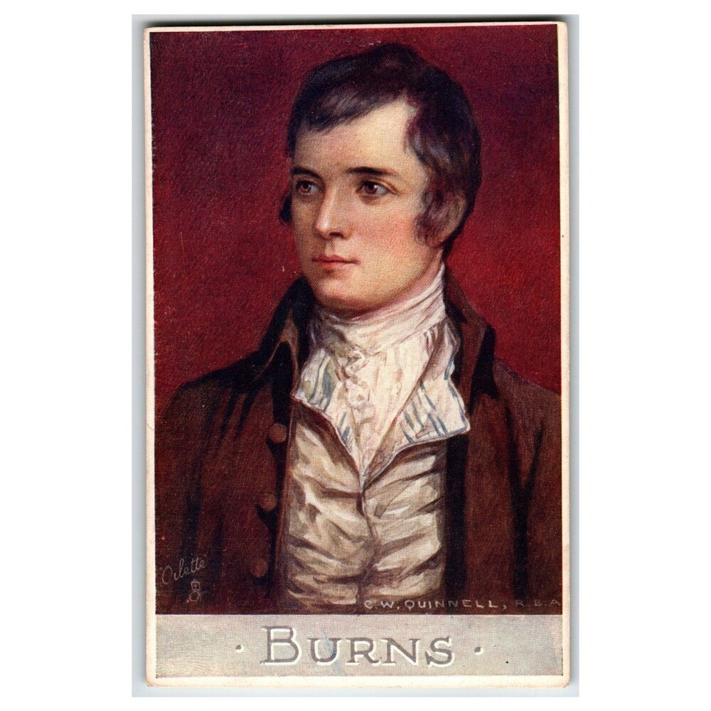 Robert Burns National Poet Oilette Postcard Raphael Tuck & Sons Men of Letters